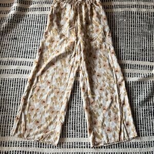 Dazy Size Medium ivory and tan sheer pants